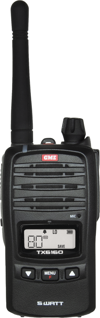 GME - TX6160X 5/1 WATT IP67 UHF CB HANDHELD RADIO